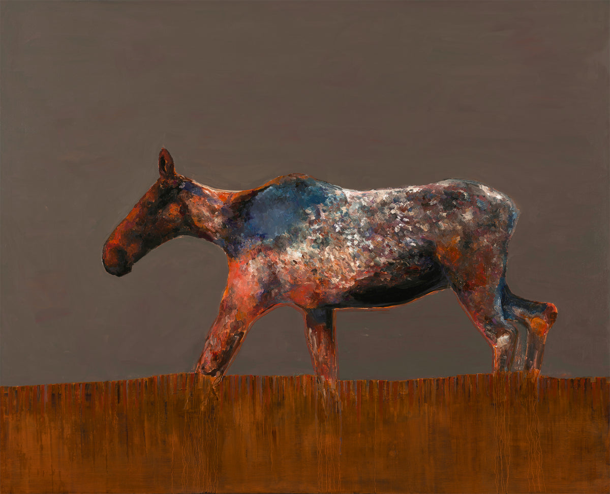 Cow Moose original (sold)